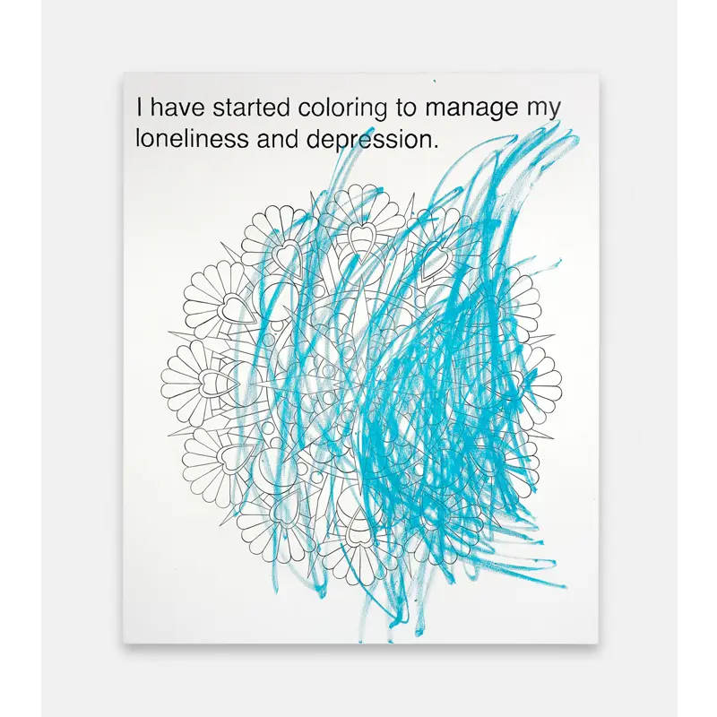 'Mandala (blue), 2021' painting by Christine Tien Wang